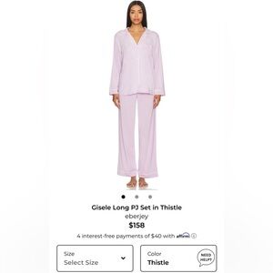 Eberjey Gisele Long PJ Set in Thistle